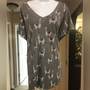 Torrid Grey Llama shirt